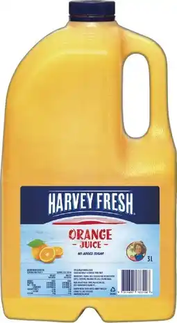 IGA Harvey Fresh Orange Juice 3 Litre Selected Varieties offer