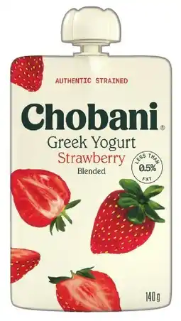 IGA Chobani Greek Yogurt Pouch 140g or Fit Yogurt Pouch 150g Selected Varieties offer