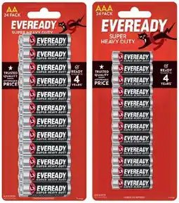 IGA Eveready Super Heavy Duty AA or AAA Batteries 24 Pack offer