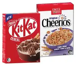 IGA Nestlé Kit Kat Cereal 330g or Uncle Tobys Cheerios 450‑560g Selected Varieties offer