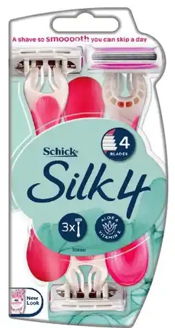 IGA Schick Silk 4 Disposable Razors 3 Pack offer