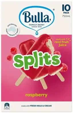 IGA Bulla Ice Cream or Frozen Yoghurt Sticks 8-14 Pack Selected Varieties offer