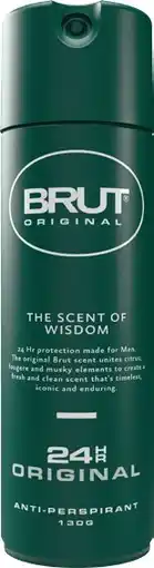 IGA Brut Original 24 Hr Anti‑perspirant or Body Spray 130g offer