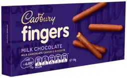 IGA Cadbury Milk Chocolate Fingers 114g, Freddo 167g or Cookies 156g Selected Varieties offer