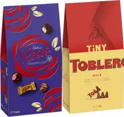 IGA Cadbury Roses Gift Bag 150g or Toblerone Gift Pouch 120g offer