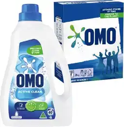 IGA OMO Laundry Liquid 2 Litre or Powder 2kg Selected Varieties offer