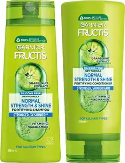 IGA Garnier Fructis Shampoo or Conditioner 315mL Selected Varieties offer