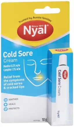 IGA Nyal Cold Sore Cream 10g offer