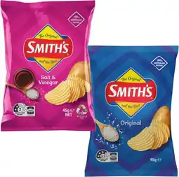 IGA Smith’s Chips 45g Selected Varieties offer