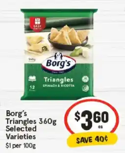 IGA Borg’s Triangles Selected Varieties offer