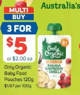 Foodland Only organic baby food pouches offer