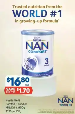 Foodland Nestlé nan comfort 3 toddler milk drink offer