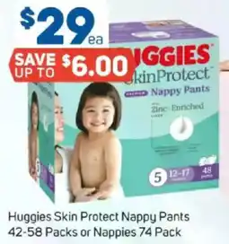 Foodland Huggies Skin Protect Nappy Pants or Nappies offer