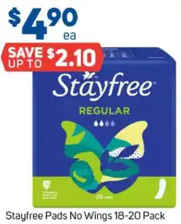 Foodland Stayfree Pads No Wings offer