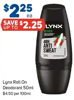 Foodland Lynx roll on deodorant offer