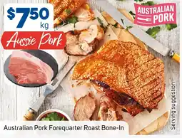 Foodland Australian pork forequarter roast bone offer