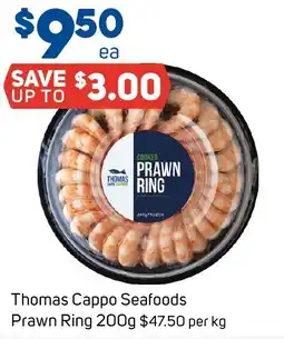 Foodland Thomas cappo seafoods prawn ring offer