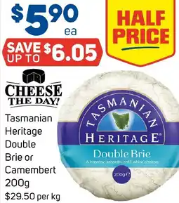 Foodland Tasmanian heritage double brie or camembert offer