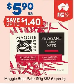 Foodland Maggie beer pate offer