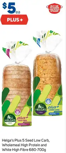 Foodland Helga's plus 5 seed low carb, wholemeal high protein and white high fibre offer