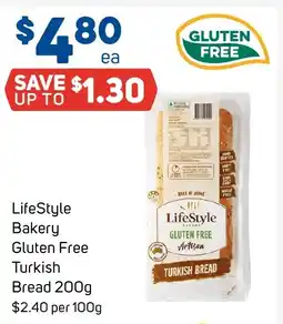 Foodland Lifestyle bakery gluten free turkish bread offer
