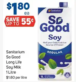Foodland Sanitarium so good long life soy milk offer