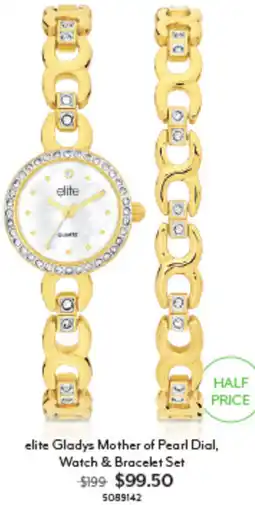 Angus & Coote elite Gladys Mother of Pearl Dial Watch & Bracelet Set offer