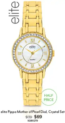 Angus & Coote elite Pippa Mother of Pearl Dial Crystal Set offer