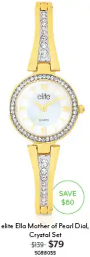 Angus & Coote elite Ella Mother of Pearl Dial Crystal Set offer