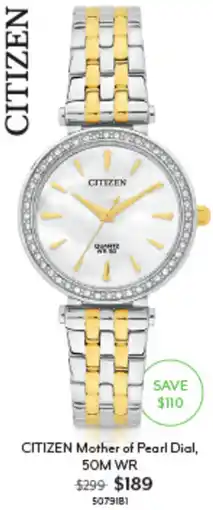 Angus & Coote CITIZEN Mother of Pearl Dial offer