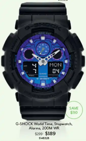 Angus & Coote G-SHOCK World Time Stopwatch Alarms offer