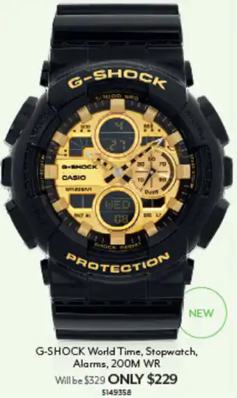Angus & Coote G-SHOCK World Time Stopwatch Alarms offer