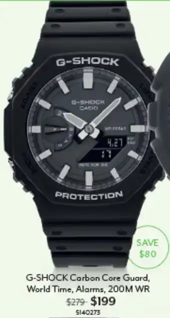 Angus & Coote G-SHOCK Carbon Core Guard World Time Alarms offer