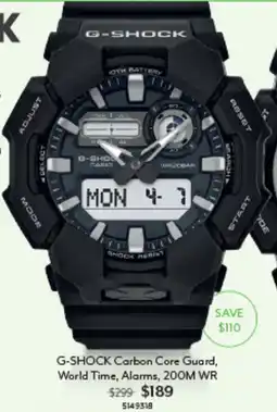 Angus & Coote G-SHOCK Carbon Core Guard World Time Alarms offer