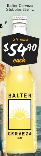 Cellarbrations Balter Cerveza Stubbies offer