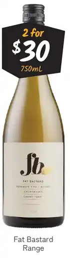 Cellarbrations Fat Bastard Range offer