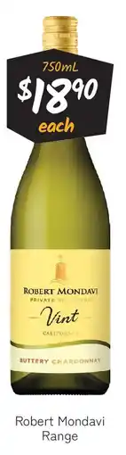 Cellarbrations Robert Mondavi Range offer