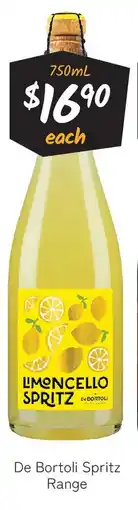 Cellarbrations De Bortoli Spritz Range offer
