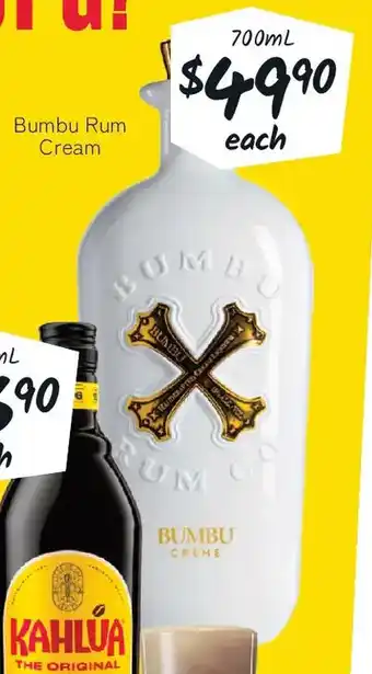 Cellarbrations Bumbu Rum Cream offer