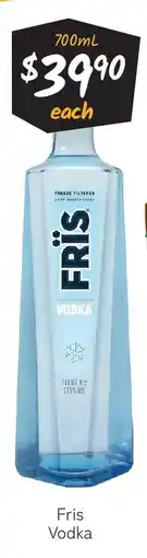 Cellarbrations Fris Vodka offer