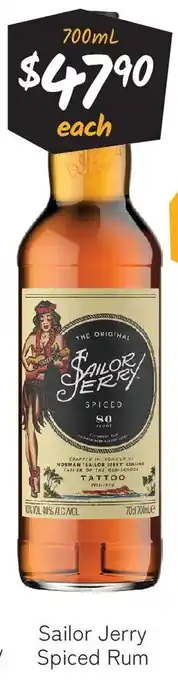 Cellarbrations Sailor Jerry Spiced Rum offer