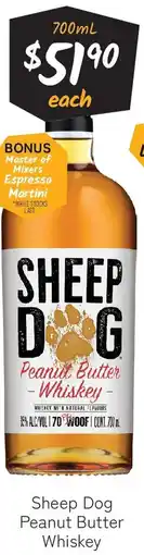 Cellarbrations Sheep Dog Peanut Butter Whiskey offer