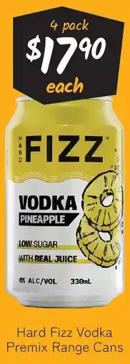 Cellarbrations Hard Fizz Vodka Premix Range Cans offer