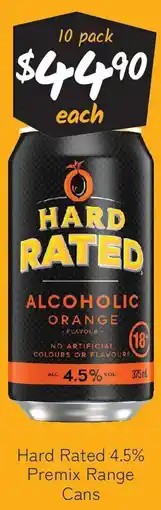 Cellarbrations Hard Rated 4.5% Premix Range Cans offer