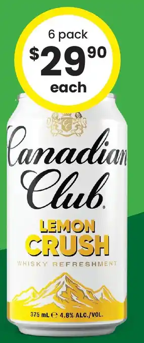 Canadian Club 4.8% Premix Range Cans
