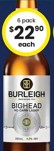 The Bottle O Burleigh Bighead No Carb Lager offer