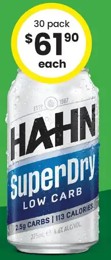 The Bottle O Hahn SuperDry Block Cans offer