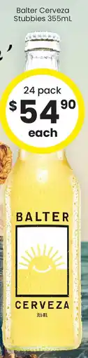 The Bottle O Balter cerveza stubbies offer