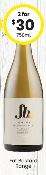 The Bottle O Fat Bastard Range offer