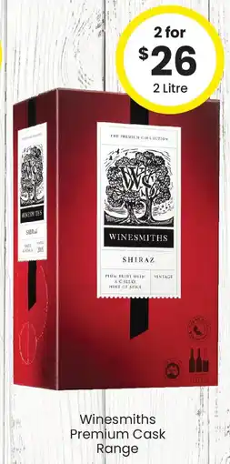The Bottle O Winesmiths Premium Cask Range offer